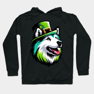 Karelian Bear Dog Celebrating Saint Patrick's Day Hoodie